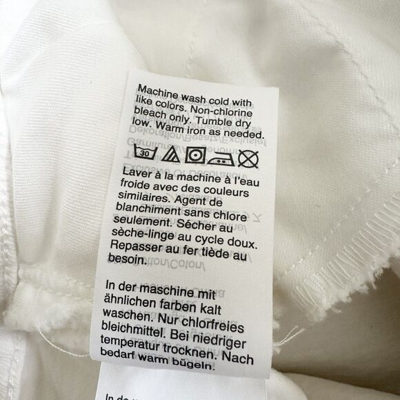 Madewell Cropped Denim Jeans Size 29P White Wide Leg Culottes Flared - Picture 9 of 13